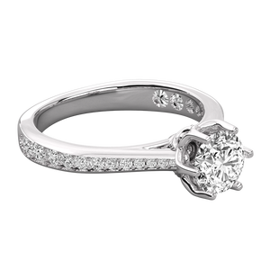 Anillo de Oro de 9K para Mujer con Diamante Solitario Cultivado en Laboratorio, Elegante y Lujoso - Product Image 5