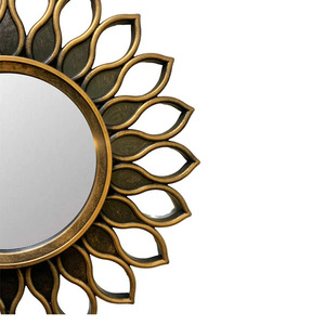 Handcrafted <b>Large</b> Wall <b>Mirror</b> Luxury Modern Antique Round <b>Framed</b> for Home Decor Bathroom Usage Made of Glass Metal Wood - Product Image 3