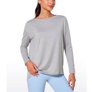 T-shirt à manches longues en tricot léger de haute qualité pour les couples Fournisseur de t-shirts pour femmes en hiver de BD - Product Image 3