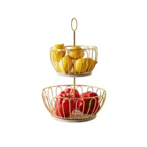Cesta de frutas de Metal creativa, organizador decorativo único para el hogar, cocina, comedor, elegante, duradero, moderno y elegante - Product Image 2