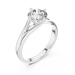 Anillo de Oro Amarillo de 14K con Diamante Redondo Cultivado en Laboratorio para Mujer |   Anillo de Oficina |   Diamante Cultivado Nuevo - Product Image 6
