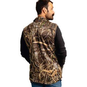 Realtree <b>MAX</b>-7 Puffer Vest for Hunting High-Pile Plush Fleece Lining Zipper Pockets Outer Wear for Warmth Versatile Performance - Product Image 2