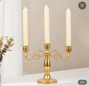 Candelabros de metal de inspiración vintage perfectos para decoración de Bodas de temática rústica y exhibición de velas de mesa elegante - Product Image 5