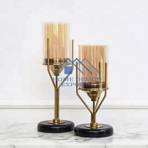 Portavelas de Vidrio de Lujo para Centros de Mesa de Boda, Decoración Moderna para el Hogar, Portavelas Votivo - Product Image 2