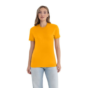 เสื้อยืดโพลีเอสเตอร์สีทองล้วน Next Level Apparel สำหรับผู้ชายและผู้หญิง พร้อมสกรีนลายได้ ทรงพอดีตัว คอกลม เนื้อผ้านุ่ม ทันสมัย - Product Image 4