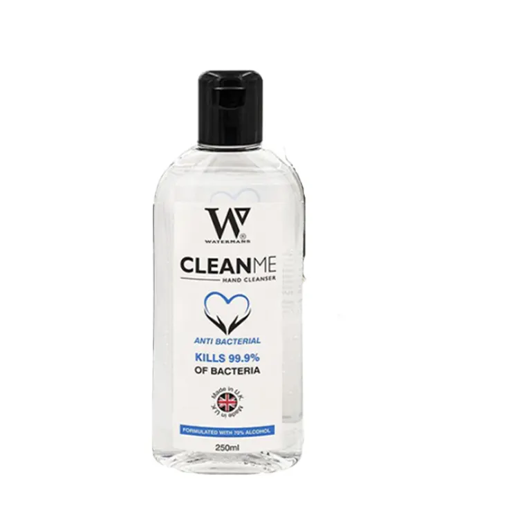 Watermans Desinfetantes para as Mãos Atacado Álcool Gel 250ml Meia Palete 48 Caixas X 24 1152 Unidades Gel de Mão