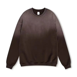 เสื้อกันหนาวคอกลมผ้าฝ้าย400gsm สีแอซิดมาใหม่สำหรับผู้หญิงเสื้อสไตล์สตรีทแวร์ปักย้อมสีซีดไปสำหรับฤดูหนาวสินค้ามา2025 - Product Image 1