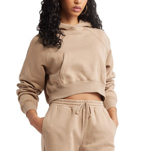 Sudadera con Capucha Extra Grande de Alta Calidad con Diseño de Logotipo Personalizado OEM, Mangas Largas Raglán, Bolsillos Tipo Canguro, Estilo Crop, Bordado 3D - Product Image 4