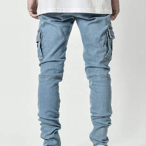 Wholesale Men <b>Stretch</b> Skinny Jeans Fashion Casual Slim Fit <b>Denim</b> Trousers Male Pants Male Brand Breathable Custom Fashion - Product Image 2