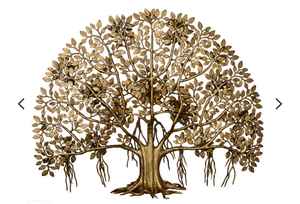 Sculpture d'arbre décorative en métal de dessus de table conception moderne faite à la main de feuille d'arbre Sculpture plaquée or de haute qualité pour des Tables de maison - Product Image 5