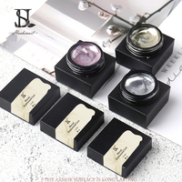 Vernis à ongles gel UV LED style français HS Private Label 5g non toxique 3 couleurs gel métallique 3D en relief pour salon et usage domestique