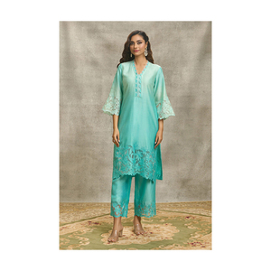 Vestidos de césped Salwar Kameez informales de calidad superior para mujeres paquistaníes e indias recién llegados hechos con seda y algodón ODM - Product Image 6