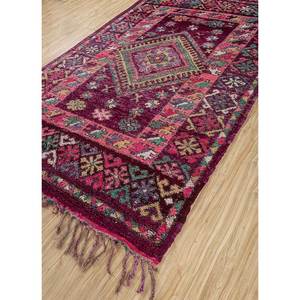 Tapis noué à la main en laine Nuray de style classique, motif géométrique rose et violet, grande taille 9x12 pour la décoration du salon Pae-4526 - Product Image 2