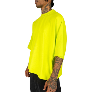 Qualité supérieure 2 panneaux Boxy T-shirt vers le bas recadrée Boxy Fit manches longues t-shirts 100% coton coupe ample T-Shirt pour hommes 2026 - Product Image 6