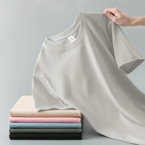 Camiseta ajustada de algodón para hombre, cuello redondo, informal, manga corta, tela de punto de alta calidad, servicio OEM con impresión de logotipo personalizado - Product Image 5