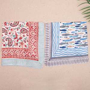 ผ้าพันคอผ้าฝ้ายทำมือ สไตล์โบฮีเมียน น้ำหนักเบา แฟชั่นฤดูร้อน ของขวัญ - Product Image 2