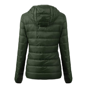 Servicio OEM Chaqueta Acolchada Transpirable para Mujer, Chaqueta Acolchada con Capucha Cálida y Acolchada de Manga Larga, Gran Venta - Product Image 4