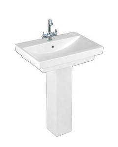 Article Designer Nouveau design Lavabo à main debout Articles sanitaires en céramique Salle de bain Lavabo sur pied monobloc fabriqué en Inde - Product Image 3