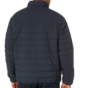 Veste d'hiver en duvet de canard pour homme, manteau à bulles, rembourré, personnalisé, bleu, rouge, bloc de couleurs - Product Image 6