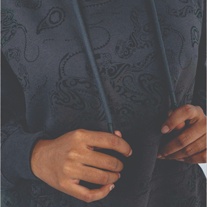 เสื้อฮู้ดผ้าฝ้ายทรงหลวมสำหรับผู้ชายชุดสตรีทเทอร์รี่ผ้าฝ้าย100% ออกแบบได้ตามต้องการ - Product Image 6