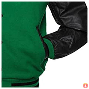 2024 New Arrival Custom Design Men's Varsity Jackets Leather Long Sleeves Plain Casual Winter Wear Baseball Jackets for Men - Product Image 2