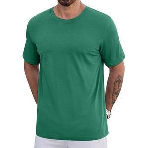 Men's Summer V-neck Half Sleeve 100% Cotton Hip Hop Breathable Quick Dry Solid Color <b>T</b>-<b>shirt</b> - Product Image 1
