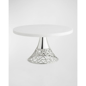 Platos de soporte para servir pasteles Soporte de pastel elegante simple hecho de hierro con tapa de aluminio para organizador de cocina en la India - Product Image 3