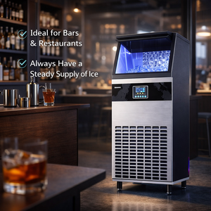 Máquina de Hielo Comercial de 80 kg, Máquina Automática para Hacer Cubos de Hielo, para Negocios, Hogar, Tienda de Alimentos - Product Image 3