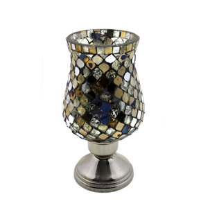 Diseño impresionante Decoración del hogar Hierro Vidrio Hurricanes Titular Níquel Acabado Tamaño estándar Vela Hurricanes Titular - Product Image 1