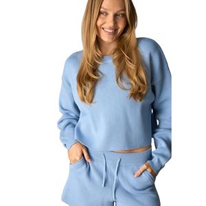 Conjunto Deportivo de Dos Piezas con Sudadera de Cuello Redondo y Logotipo Personalizado, Ropa Deportiva Informal para Mujer - Product Image 3