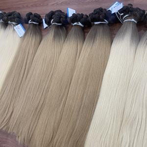 VENTE FLASH Combo Trame de cheveux humains Trame de cheveux naturels lisses Couleurs Extensions de cheveux Prix de gros - Product Image 5