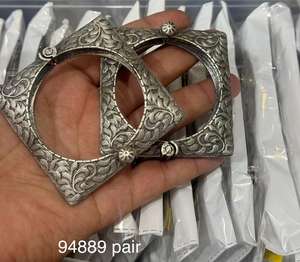 Conjunto de brazalete tradicional oxidado de plata y latón hecho a mano para mujer, conjuntos de joyería étnica para mujer, ropa de boda - Product Image 3