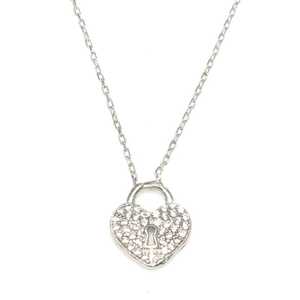 Colgante de Plata de Ley 925 con Forma de Corazón y Piedra Blanca para Regalo - Product Image 6