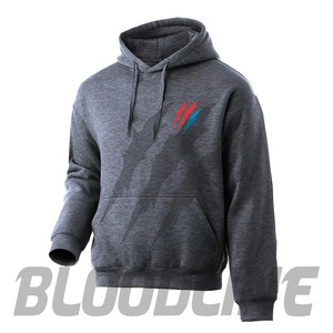 Sweat-shirt à capuche unisexe blanc Bloodline en molleton 100 % coton, décontracté, avec poche avant, effet délavé, idéal pour l'hiver - Product Image 4