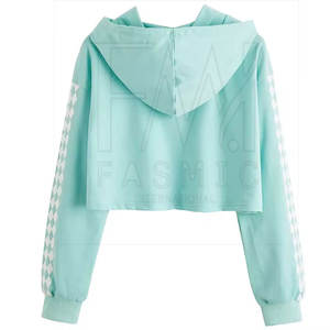 เสื้อฮู้ดเอวลอยสำหรับผู้หญิงเสื้อฮู้ดพิมพ์ลายสกรีนดีไซน์ตามขนาด - Product Image 2