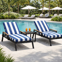 Chaise longue pliante plate d'extérieur la plus confortable pour les hôtels et les villas Chaise pliante de plage
