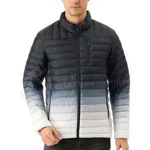 Men's XL Two-Tone Dyed Eco-Friendly Puffer Jacket Custom Logo Waterproof <b>Stand</b> Collar Breathable Lightweight Winter Outdoor <b>Work</b> - Product Image 1