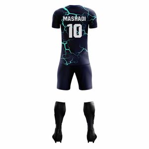 Conjuntos de Uniformes de Fútbol Cortos Sublimados Personalizados y Transpirables para Equipos de Club, 100% Poliéster, Absorben la Humedad, Protección UV - Product Image 3