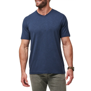 T-shirt pour homme personnalisé, coupe ajustée, respirant, couleur unie, coupe classique, style basique, confortable, t-shirt en jersey pour homme - Product Image 1