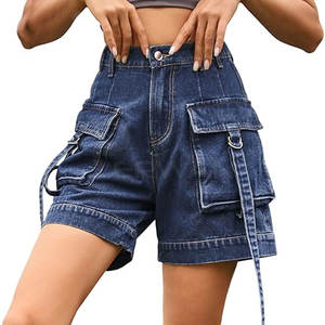 Pantalones vaqueros cortos transpirables al por mayor para mujer último estilo diseño personalizado pantalones vaqueros cortos para mujer - Product Image 1