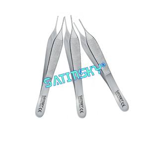 Fórceps de microtejido Adson de 12 cm, instrumentos quirúrgicos manuales de acero inoxidable, punta fina AISI 420, fabricado, quirúrgico de primera calidad - Product Image 2