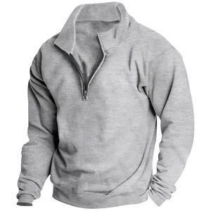 Sudaderas nuevas de algodón 100% de alta calidad, sudadera con cremallera para hombre, camisas transpirables personalizadas para hombre, ajuste ajustado 2025 - Product Image 3