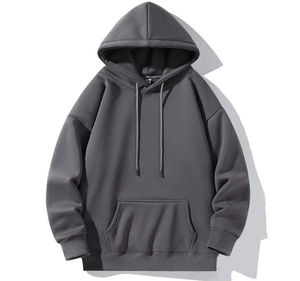 Sweats à capuche pour hommes personnalisés hiver longue capuche adulte lavage à l'acide impression en gros - Product Image 4