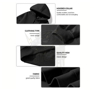 Sweat-shirt en molleton uni décontracté pour homme, pull tendance à capuche pour les sports d'hiver, streetwear, coton, polyester, imperméable - Product Image 5