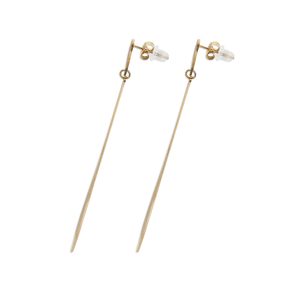CUCOCUCA YXQ E296 Orecchini pendenti in acciaio inossidabile dorato spazzolato, ipoallergenici e resistenti, adatti per un look elegante per eventi/feste - Product Image 2