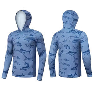 Chemise à capuche de pêche à manches longues pour homme, taille plus, personnalisable, imprimée par sublimation, respirante, séchage rapide, légère, UPF50 - Product Image 1