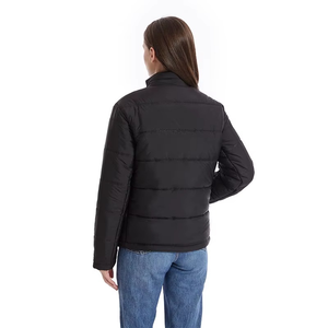 Veste matelassée à col montant d'hiver de conception OEM avec logo à l'avant Matériau respirant de haute qualité pour hommes - Product Image 6