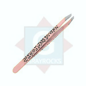 Pinzas de pestañas de acero inoxidable de diseño personalizado de alta calidad, herramientas de belleza de Punta inclinada de precisión para cejas para extensión de pestañas - Product Image 1