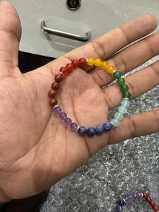 Bracelet de perles Divine 7 Chakra énergisé par l'énergie spirituelle Ujjain cadeau classique classique parfait avec pierre principale en quartz - Product Image 4