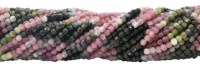 Perles de pierres précieuses facettées en forme de boîte, multi-tourmalines et pierre de soleil, 4 à 4,5 mm, 50 carats, 13 pouces, certifiées IGI, pour la fabrication de bijoux, Jaipur